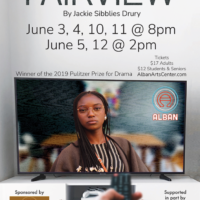 Theater poster for the Alban Arts Center production of Fairview