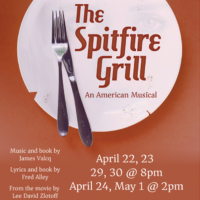 Theater poster for the Alban Arts Center production of The Spitfire Grill