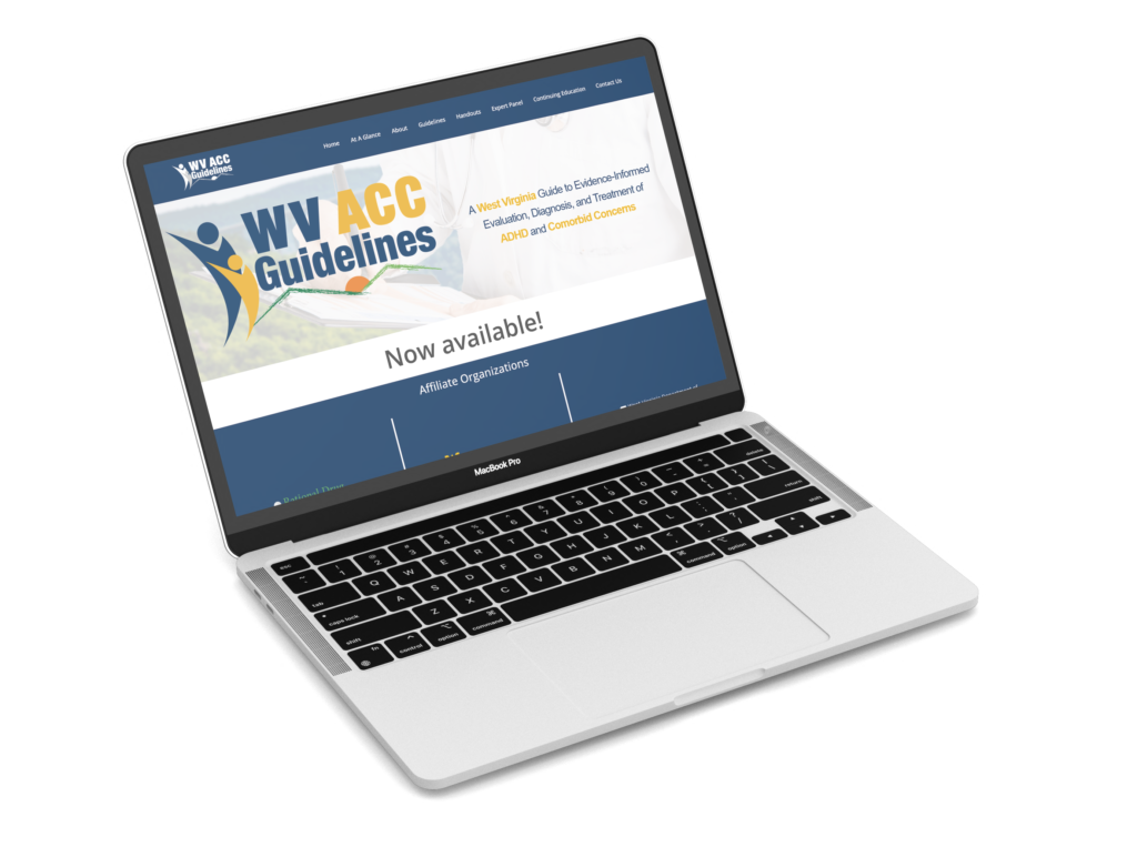 A laptop showing the WVACC Guidelines website