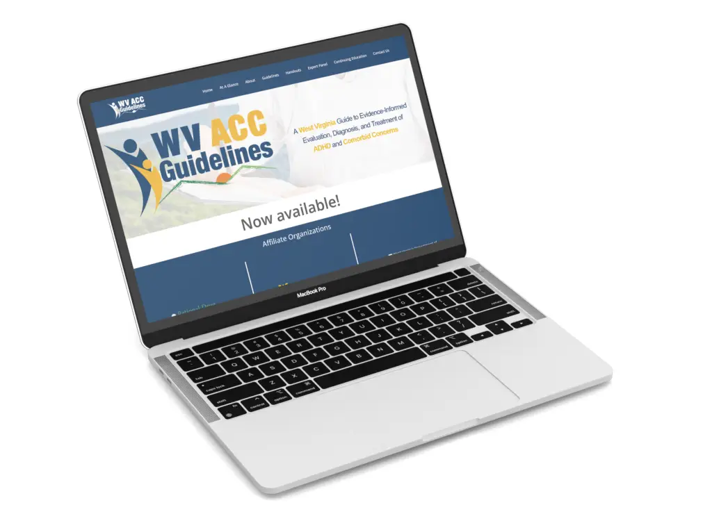 A laptop showing the WVACC Guidelines website